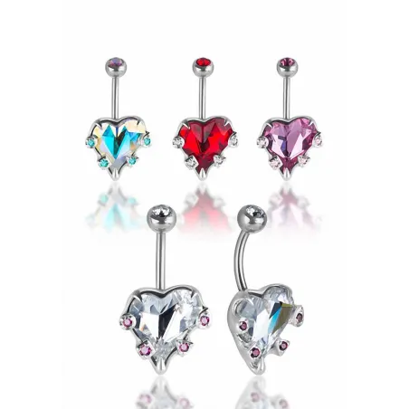Piercing nombril Crystal Evolution Swarovski Coeur et gemmes