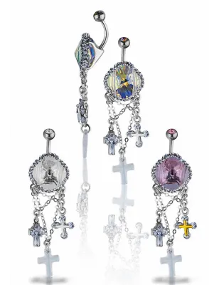 Piercing nombril Crystal Evolution Swarovski Croix