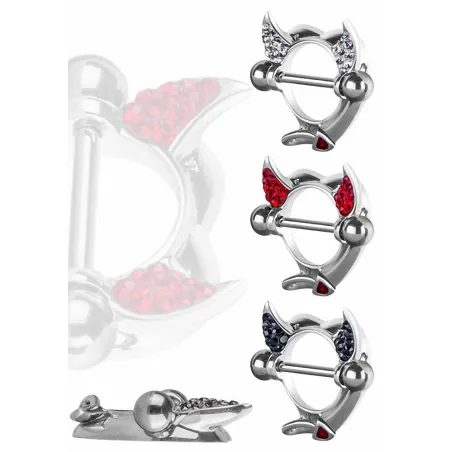Piercing téton Crystal Evolution Swarovski Devil Heart
