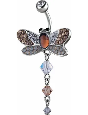 Piercing nombril Crystal Evolution Swarovski Libellule