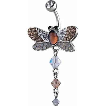 Piercing nombril Crystal Evolution Swarovski Libellule