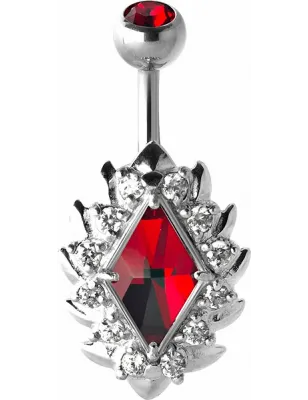 Piercing nombril Crystal Evolution Flammes Zirconia Swarovski