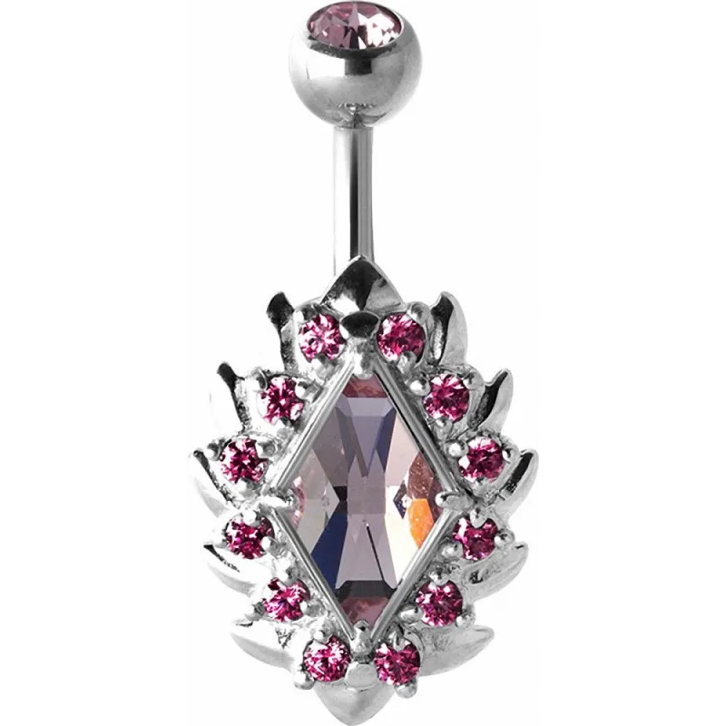 Piercing nombril Crystal Evolution Flammes Zirconia Swarovski