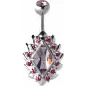 Piercing nombril Crystal Evolution Flammes Zirconia Swarovski