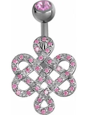 Piercing nombril Crystal Evolution symbole infini Zirconia Swarovski