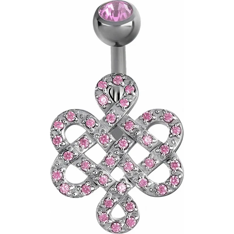 Piercing nombril Crystal Evolution symbole infini Zirconia Swarovski