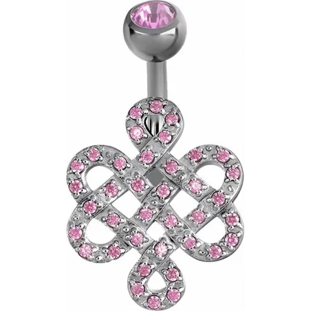 Piercing nombril Crystal Evolution symbole infini Zirconia Swarovski