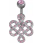 Piercing nombril Crystal Evolution symbole infini Zirconia Swarovski
