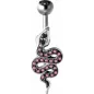 Piercing nombril Crystal Evolution Serpent Zirconia Swarovski