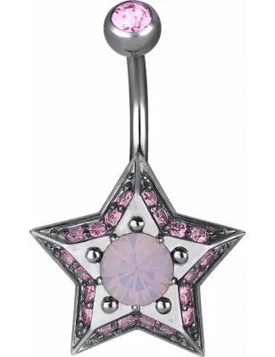 Piercing nombril Crystal Evolution étoile Zirconia Swarovski