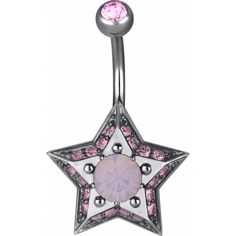 Piercing nombril Crystal Evolution étoile Zirconia Swarovski