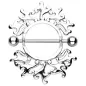 Piercing Téton Bouclier Flamme Tribale