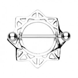 Piercing Téton Bouclier Etoile Triangulaire