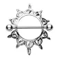 Piercing Téton Bouclier Soleil Rayonnant Piercing Téton Bouclier Soleil Rayonnant
