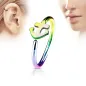 Piercing nez anneau ancre marine multicolore
