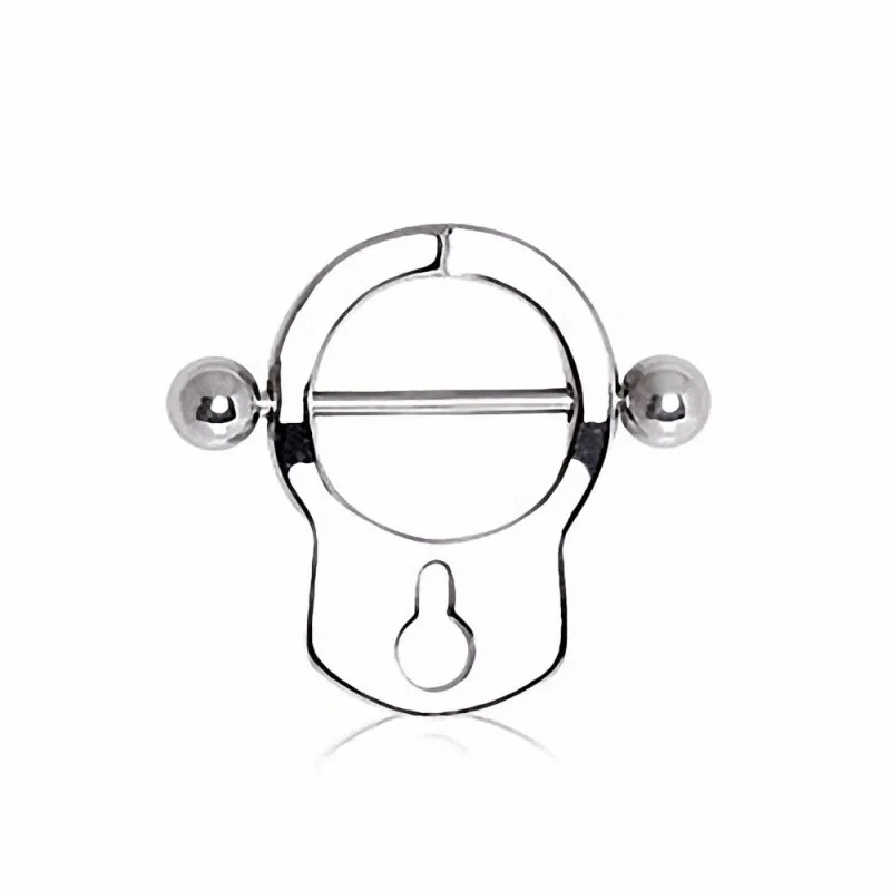 Piercing téton bouclier menotte
