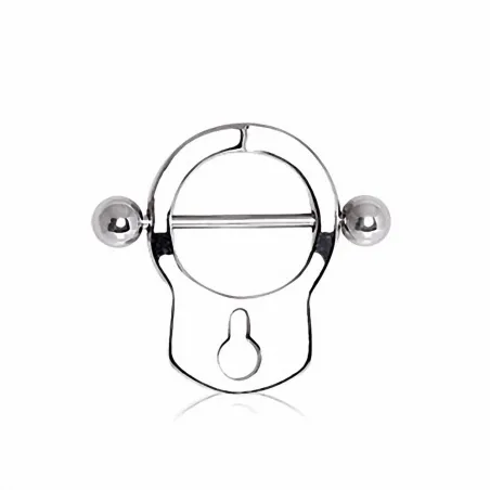 Piercing téton bouclier menotte