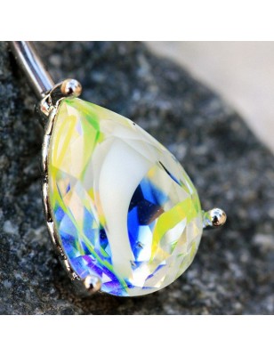 Piercing nombril larme en verre