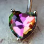 Piercing nombril coeur vitrail multicolore