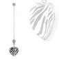 Piercing nombril de grossesse coeur zébré