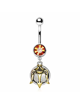 Piercing nombril trident de Poséidon