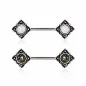 Piercing téton fleurs mystiques opales