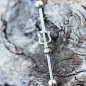 Piercing oreille industriel trident de poséidon gemme