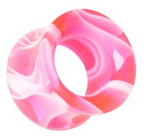 Piercing plug acrylique marbré rose