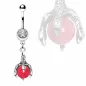 Piercing nombril griffe de dragon et orbe