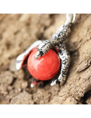 Piercing nombril griffe de dragon et orbe