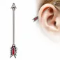 Piercing oreille industriel flèche tribale