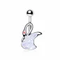 Piercing nombril cygne opale blanche Piercing nombril cygne opale blanche