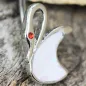 Piercing nombril cygne opale blanche Piercing nombril cygne opale blanche