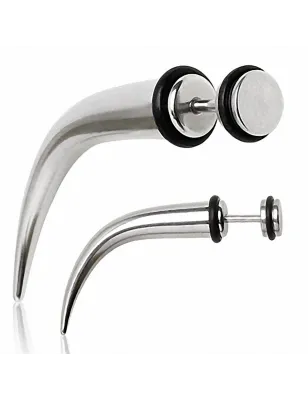 Piercing faux écarteur oreille courbé