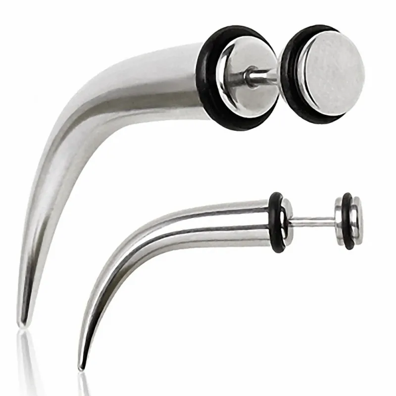 Piercing faux écarteur oreille courbé