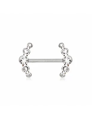 Piercing téton bouclier multiples gemmes