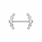Piercing téton bouclier multiples gemmes