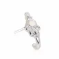 Piercing nez demi-cercle noeud et opale blanche