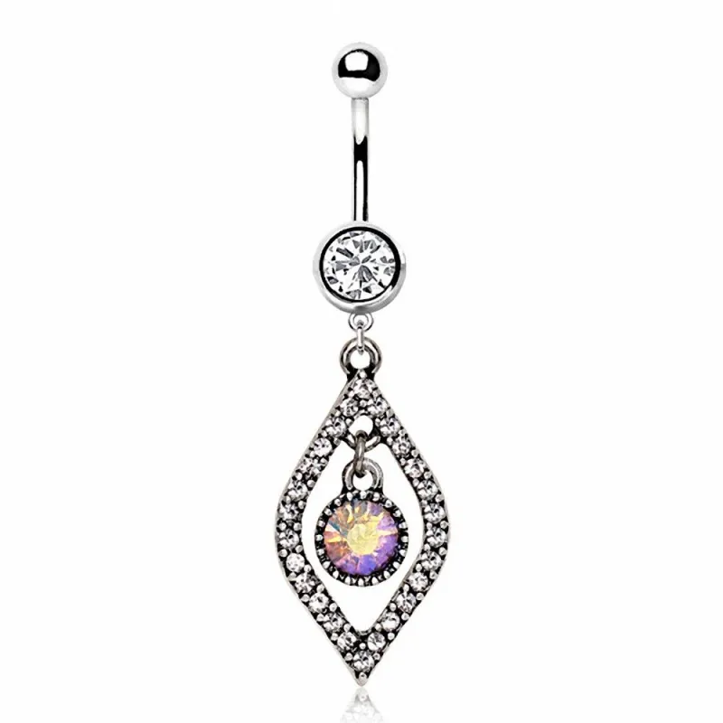 Piercing nombril pendentif oeil omniscient