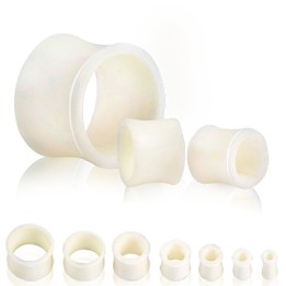 Piercing tunnel en os de buffle blanc
