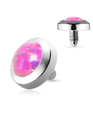 Piercing microdermal plat opale rose