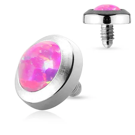 Piercing microdermal plat opale rose