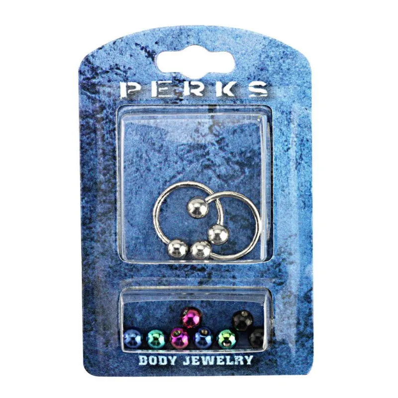 Pack 2 Piercing fer à cheval Boules Titane