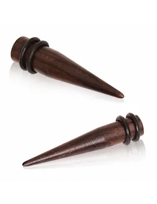 Piercing écarteur oreille en bois d'ébène