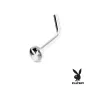 Piercing nez Playboy tige en L noir