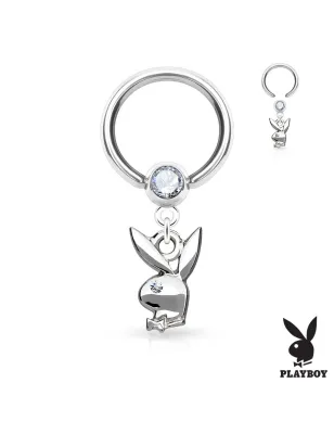 Piercing anneau captif pendentif Playboy