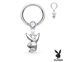 Piercing anneau captif pendentif Playboy