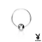 Piercing anneau captif Playboy fond noir