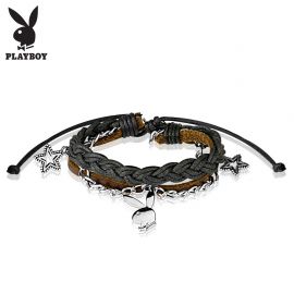 Bracelet Playboy en cuir avec des charms