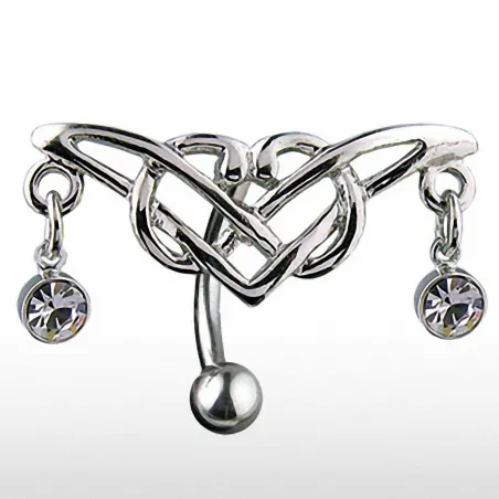 Piercing nombril inversé Tribal Gemmes